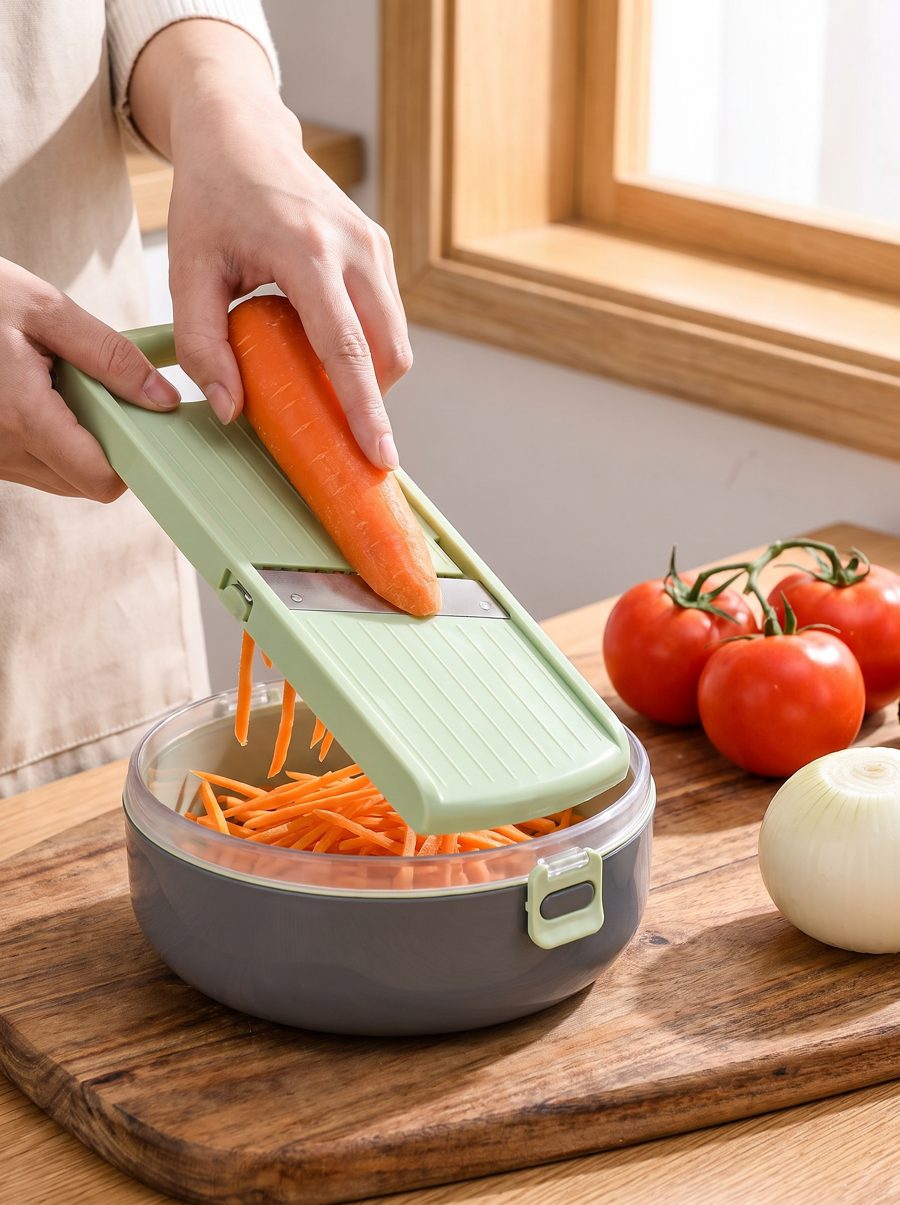 Cortador de Verduras 9 en 1 con Recipiente